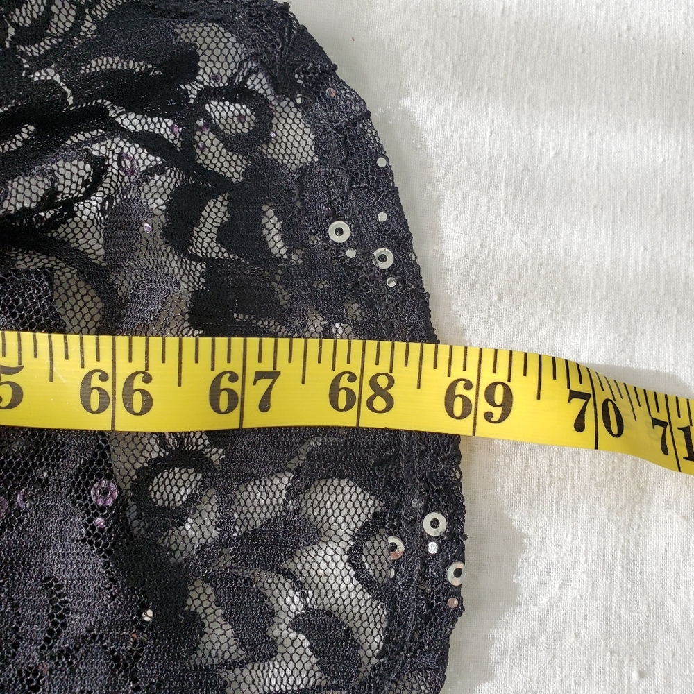 My Michelle Whimsigoth Black w/Silver Sequin Lacey Dark Fairy Long Gown Sz 3 Y2K - Picture 9 of 16